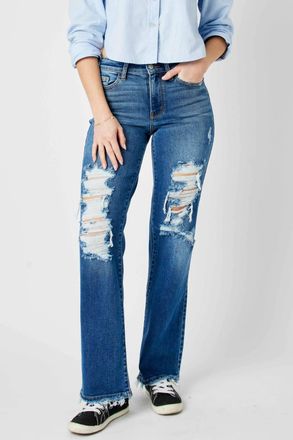 Judy Blue Mid Rise Dad Jean In Blue