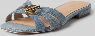 Lauren Ralph Lauren Slides aus Denim Modell BLAIKE in Jeansblau, Gr&ouml;&szlig;e 37,5