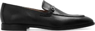 Ferragamo Mens Gancini Ornament Leather Moccasin In Black