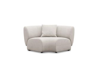 Castlery Auburn Curve Corner Sofa Customized, Cream, Spill Resistant, Modular for Sofas by Castlery