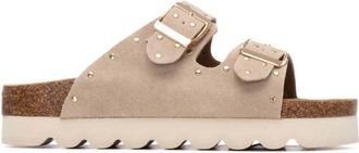 Xti Womens Refresh Suede Sandals In Beige