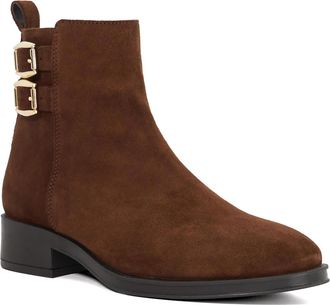 Dune London Womens Ladies Pinehurst - Double Buckle Suede Ankle Boots - Brown - Size UK 5