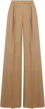 Max Mara Quorum Wide Trousers - female - Max Mara - Wide Trousers - Brown - 2XS - Trousers