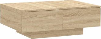 vidaXL Mesa De Centro Madera Contrachapada Color Roble 90x60x31 Cm Vidaxl
