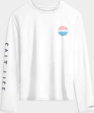 Salt Life Coral Life Flag Performance Long Sleeve Tee in White at Nordstrom, Size Medium