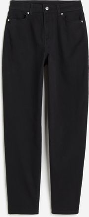 H&M Mom Loose Fit Twillhose - Schwarz