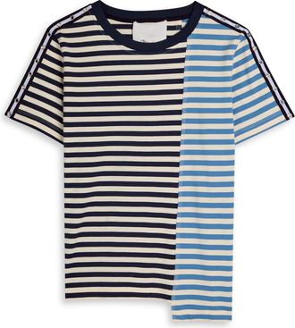 3.1 Phillip Lim Patchwork Striped Cotton T-shirt - Stripe - S (UK8-10 / S)
