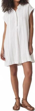 Splendid Wren Stripe Mini Dress In White/fawn