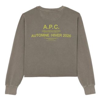 A.P.C. Sweatshirt met print voor de herfst - Dames - Sweatshirts - Grijs - XS - Hoodies & sweatvesten
