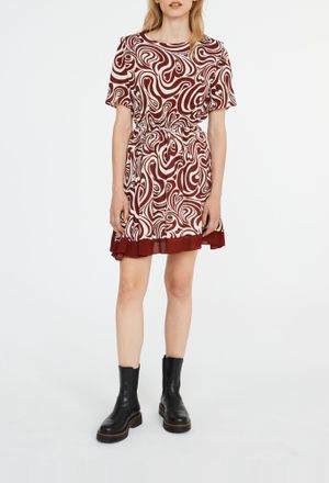 Claudie Pierlot Robe courte imprim&eacute;s caur