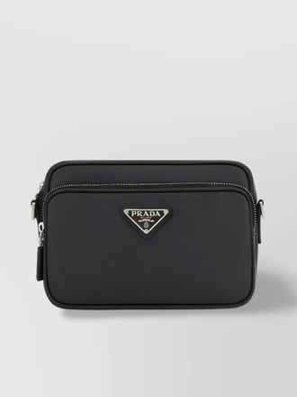Prada calfskin rectangular shoulder bag