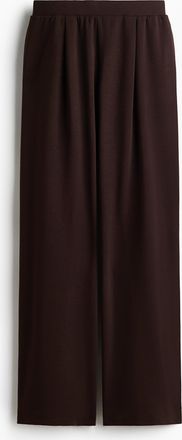 H&M Weite Interlock-Joggpants - Dunkelbraun