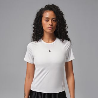 Nike Jordan Womens Jordan Sport Essentials Dri-FIT Short-Sleeve Top in White | IF2354-100