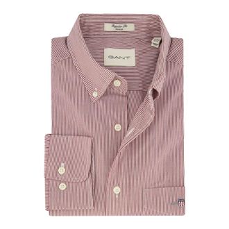 GANT Heren, Overhemden, Rood, Maat: 5XL Katoen