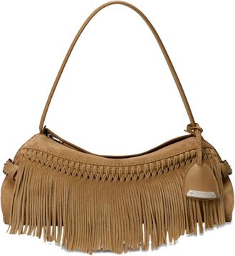 Ralph Lauren Collection fringed shoulder bag - women - Polyester/Elastane/Cotton - One Size - Brown