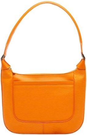 Louis Vuitton Tweedehands leren Louis Vuitton tassen - Dames - Vintage Schoudertas - Oranje - ONE Size - Vintage