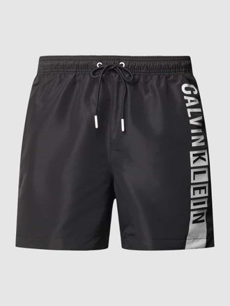 Calvin Klein Underwear Badehose mit Label-Print in Black, Gr&ouml;&szlig;e S