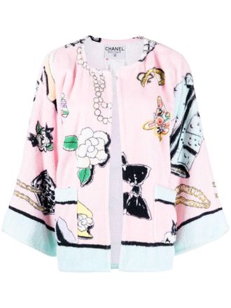 Chanel 1994 Icons terrycloth jacket - Pink