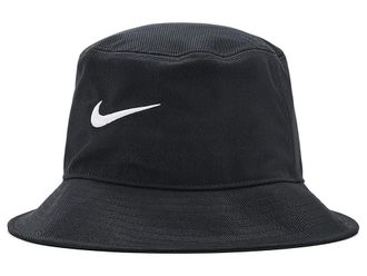 Nike Apex Swoosh Bucket Hat Traditional Hats Black/White : LG, Polyester