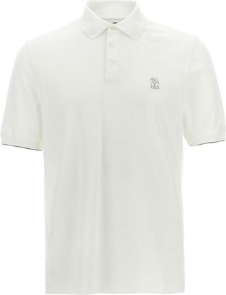 Brunello Cucinelli Logo Piqu Polo Shirt
