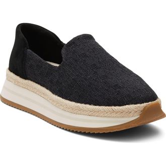 Toms Jocelyn Slip-On Espadrille Sneaker in Black at Nordstrom Rack, Size 6.5