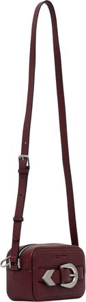 Karl Lagerfeld Kleine Crossbody Tas met Gespdetail - Dames - Schoudertassen - Rood - ONE Size - Leer - Tassen