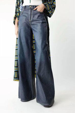 Dorothee Schumacher Romance Wide Leg Jean In Blue Indigo