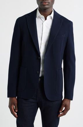 BOSS Hanry Slim Fit Navy Stretch Wool & Cotton Sport Coat in Dark Blue at Nordstrom Rack, Size 40 Regular