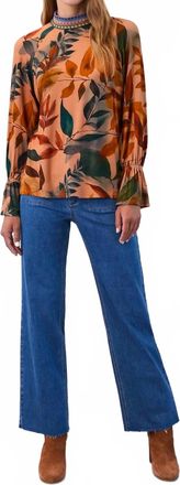 FDJ Mock-Neck Trimmed Top In Miriam