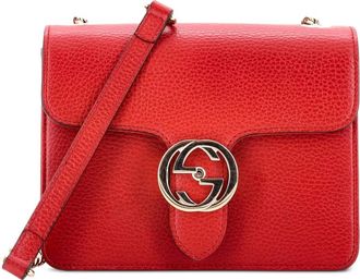 Gucci Interlocking Leather Small shoulder bag - Rood