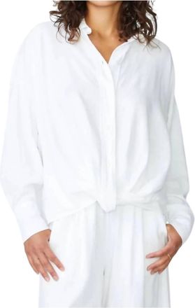 Stateside Linen Oversized Shirt In Foam