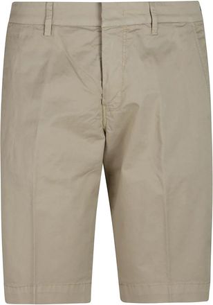 Fay Slim Chino Shorts - Heren - Korte Broeken - Beige - W33 - Katoen - Korte Broeken