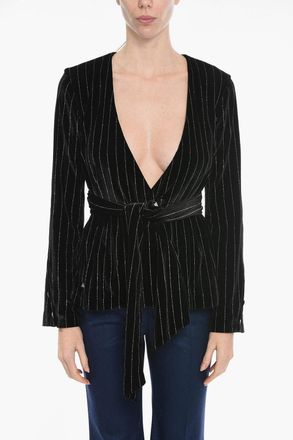 Philipp Plein Blusa ELEGANT con Fantasia a Righe e Cintura Philipp Plein