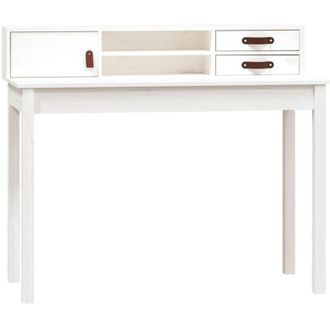 vidaXL vidaXL Desk White 110x50x93 cm Solid Wood Pine