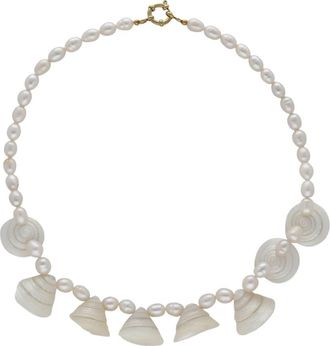 Notre-V Maris Necklace - Dames - Kettingen - Beige - ONE Size - Katoen - Accessoires
