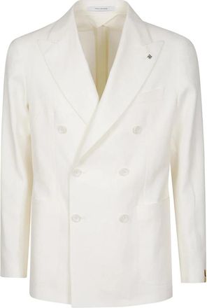 Tagliatore Montecarlo Jacket - Heren - Blazers - Wit - L - Katoen - Jassen