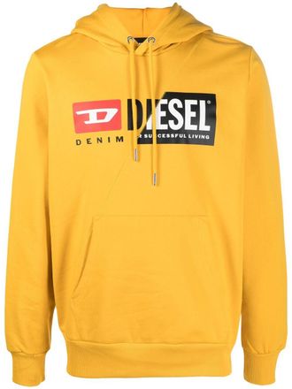Diesel Hoodie met logoprint - Geel