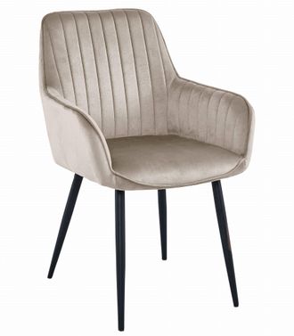 OEM Silla Solden - Terciopelo Beige Oscuro / Patas Negras X 1