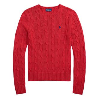 Ralph Lauren Round-neck Knitwear, female, Red, S, Round Neck Jumper