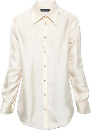 Dolce & Gabbana Camicia in seta - - Blouses & Shirts - Donna - Beige - S