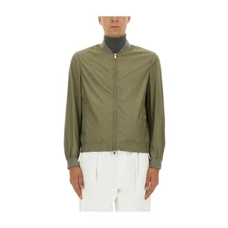 Brunello Cucinelli Bomberjack met rits - Heren - Jassen - Bruin - Maat: L Poliester