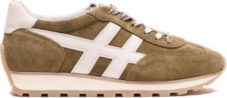 Hogan Brown H-detail Suede Sneakers