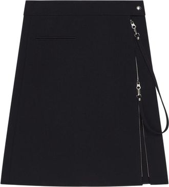 Courrèges Rokken, Dames, Zwart, S, Zwarte Uitlopende Midi Rok Aw 25