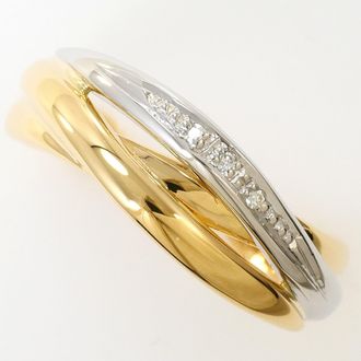 C&A Platinum Yellow Gold Yellow Gold (18K) Platinum 900 Band Ring (Pre-Owned)