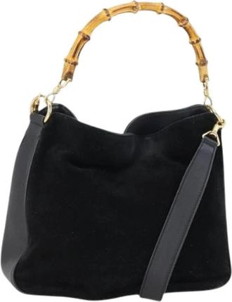 Gucci Pre-owned Vintage Schoudertas - Dames - Vintage Schoudertas - Zwart - ONE Size - Su&egrave;de - Vintage