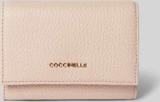 Coccinelle Portemonnaie mit Label-Applikation in Rose, Größe 1