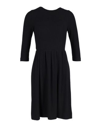 Ganni Ganni Pleated Skirt Dress in Black Cotton