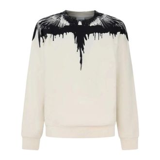 Marcelo Burlon Wings Style Sweatshirt - Heren - Sweatshirts & Hoodies - Wit - Maat: XS Katoen