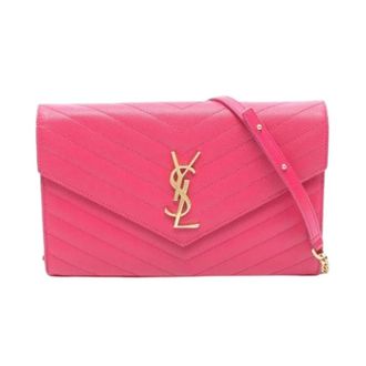 Saint Laurent Pre-owned Shoulder Bag - Dames - Pre-owned - Roze - Maat: ONE Size Leer