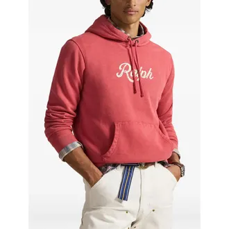 Ralph Lauren Logo-Embroidered Hoodie - Red